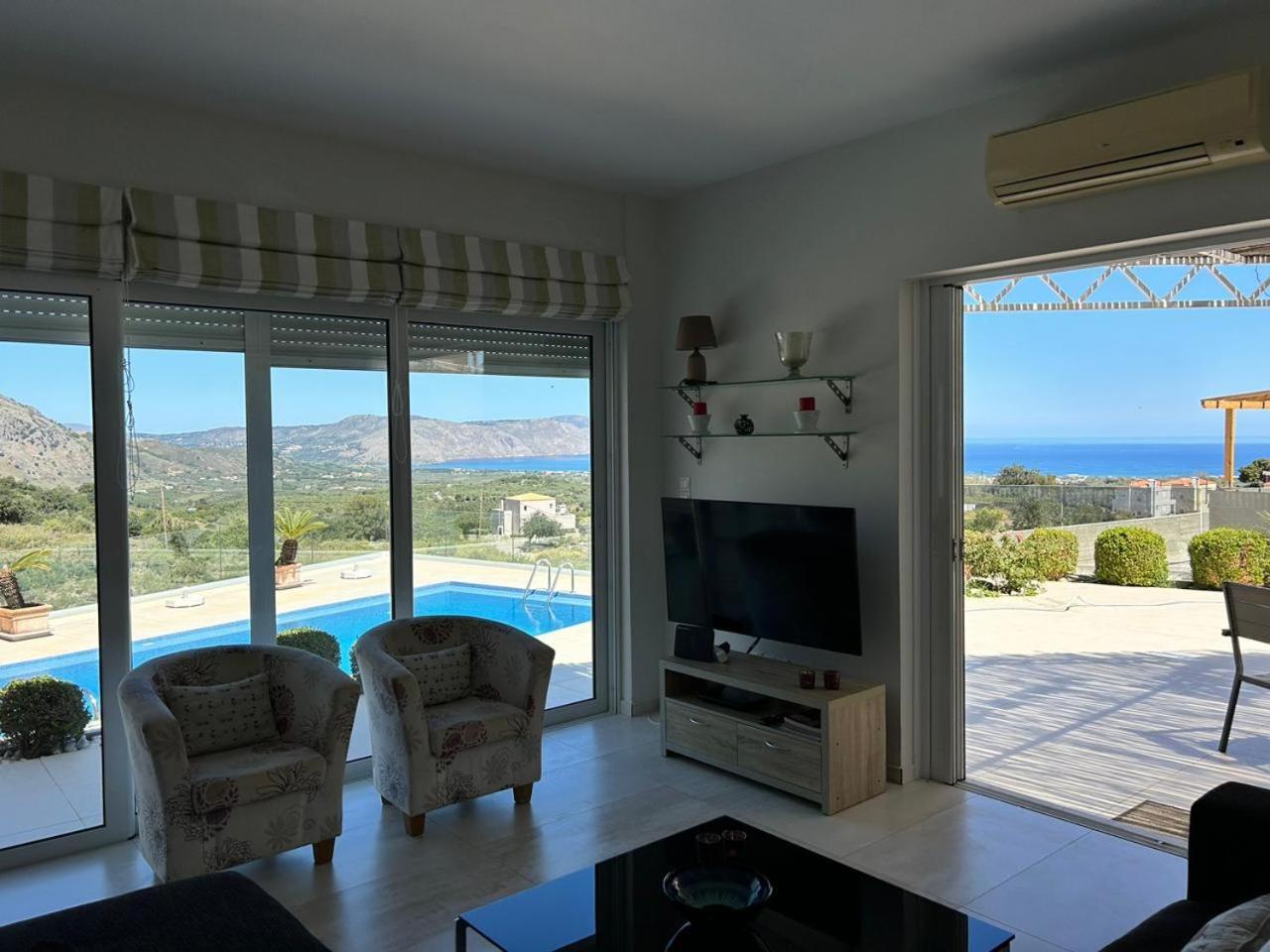 Villa Vuna - Private Pool -Sea View Chania  Eksteriør billede